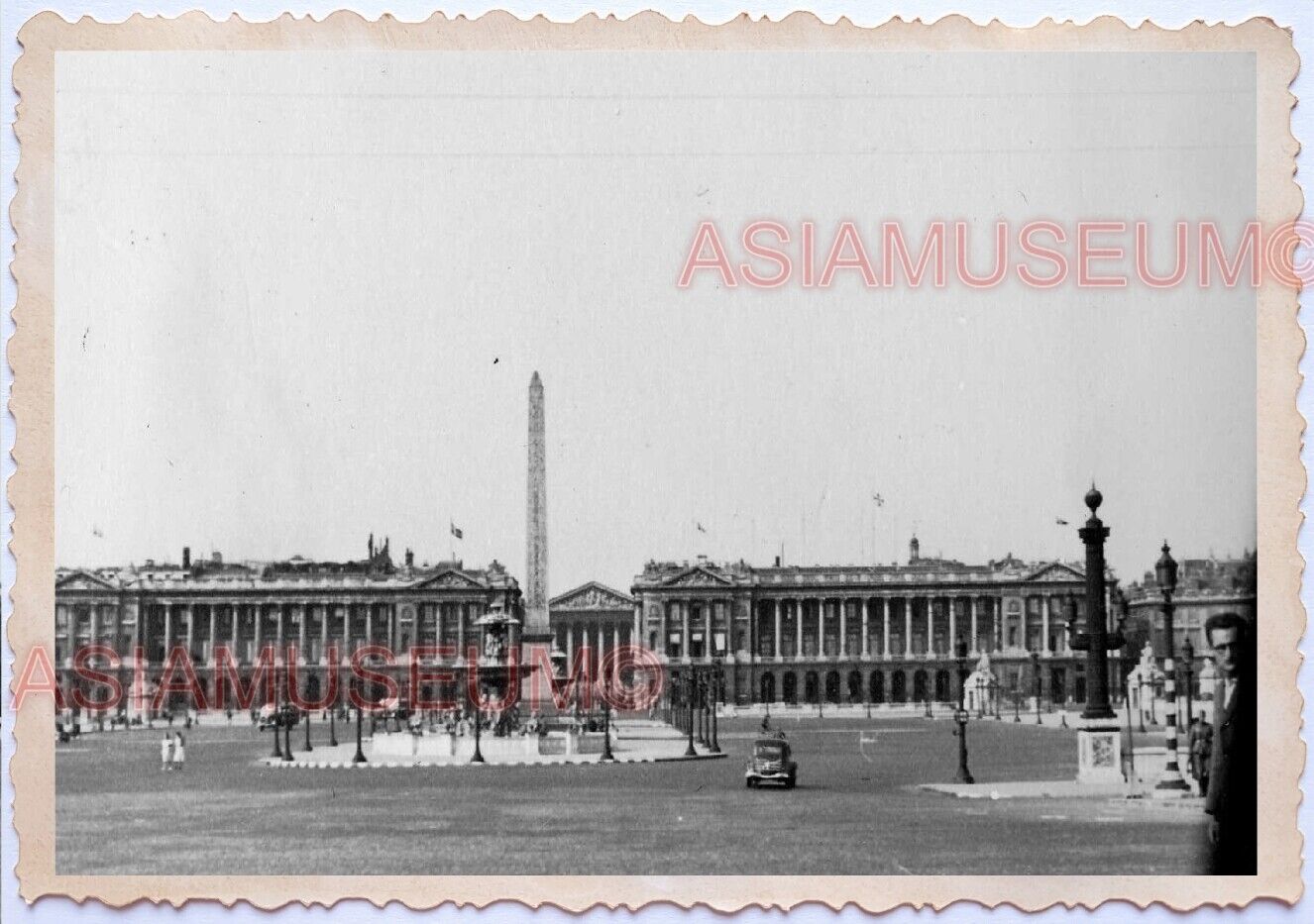 WW2 AMERICA France Paris Fontaine des Mers Place de la Concorde Car Photo B161