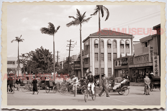 50s PHILIPPINES MANILA STREET SCENE SHOP BICYCLE PEDESTRIAN Vintage Photo 27041