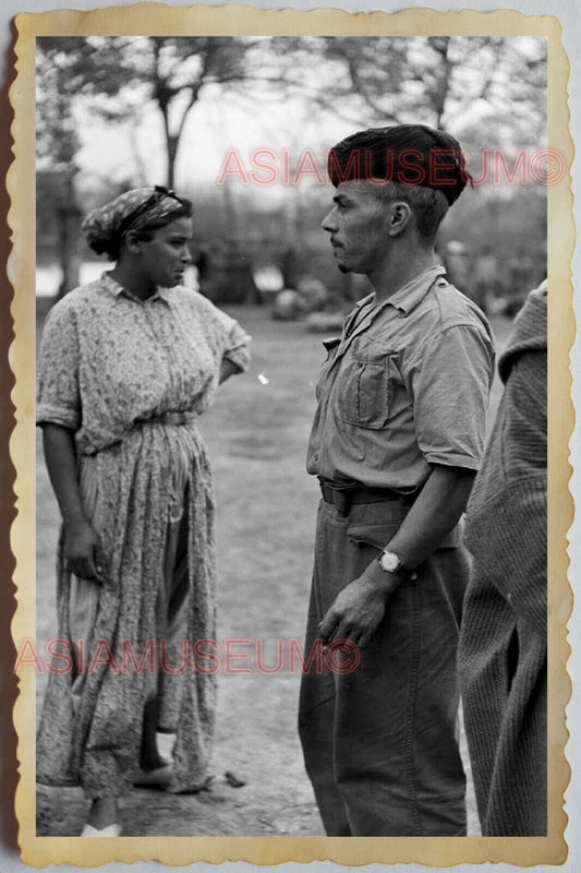 60s Vietnam War FRANCH EAST INDIES ARMY SOLDIER WOMEN JUNGLE Vintage Photo 1109