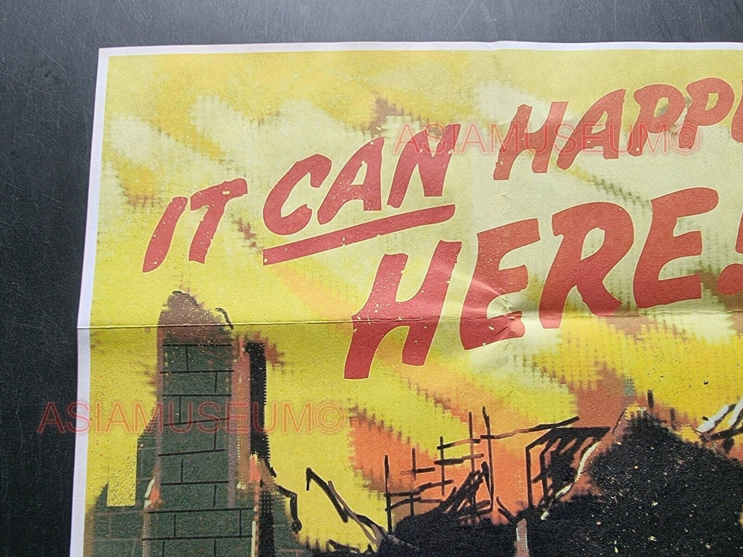 1944 WW2 USA AMERICA CASTLE BOMBING ENLIST ARMY SOLDIER WAR ii PROPAGANDA POSTER