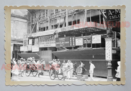 Queen's Road Central RICKSHAW Building Man VINTAGE Hong Kong Photo 16277 香港旧照片