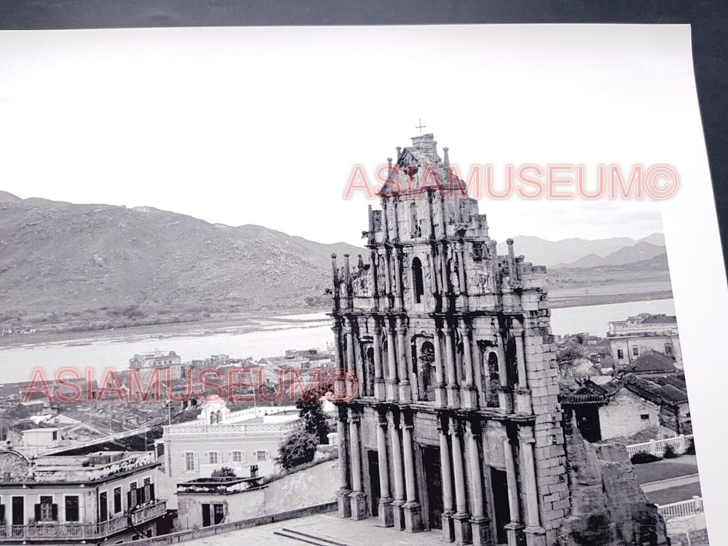 40's Macau Church Ruins St Paul's Cathedral Panoramic  Old Vintage Photo 澳门旧照片