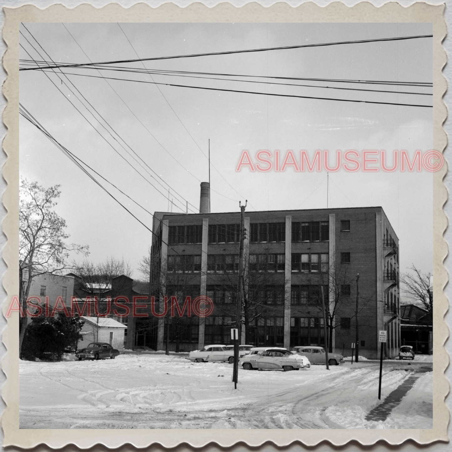 50s SUNBURY NORTHUMBERLAND PENNSYLVANIA FACTORY BUILDING VINTAGE USA Photo 10687