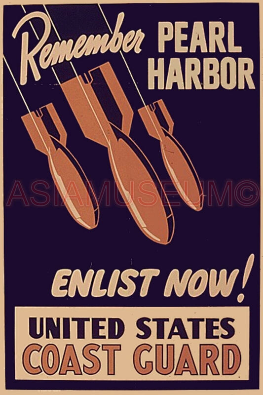 1942 WW2 USA AMERICA PEARL HARBOR COAST GUARD PACIFIC WAR BOMB JAPAN ii Postcard