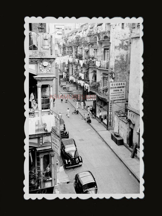 CAR BUILDING BALCONY ROAD Street Store Shop Sign Old Hong Kong Photo 香港老照片 #1012