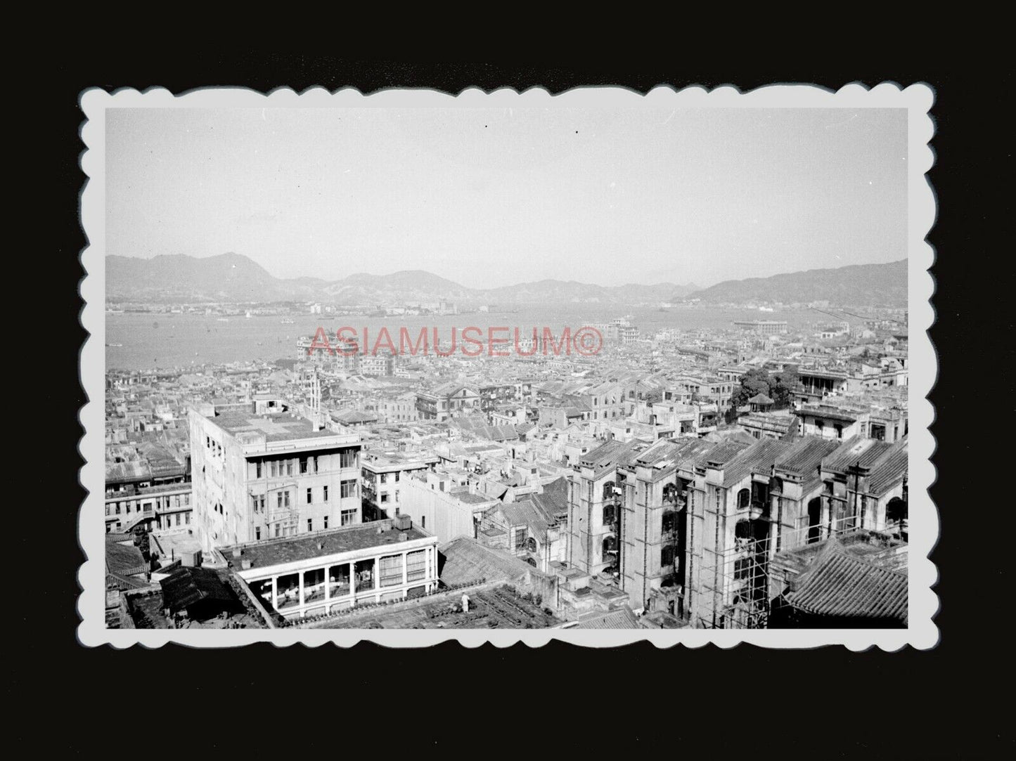 1940s KOWLOON VICTORIA HARBOR CITY VIEW PEAK HILL Old Hong Kong Photo 香港老照片 #900