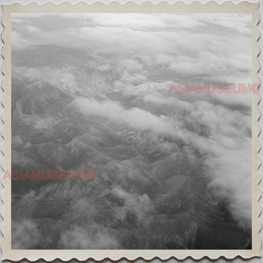 50s FAIRBANKS NORTH STAR BOROUGH ALASKA AERIAL VIEW SKY VINTAGE USA Photo 7658