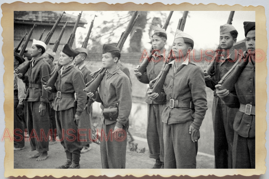 40s WW2 Vietnam FRENCH MILITARY PARACHUTE TROOPERS TRAINING  Vintage Photo 30186