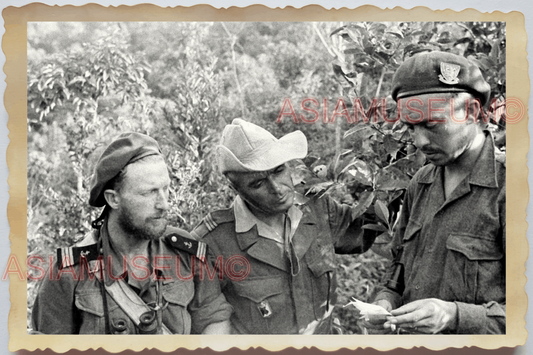 40s WW2 Vietnam FRANCE SMOKING FRANCE ARMY SOLDIER GUN WAR Vintage Photo 25322