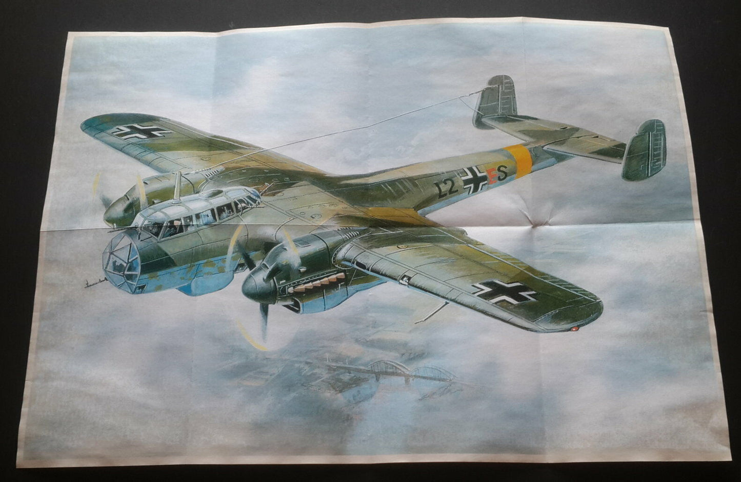 1942 WW2 AIRPLANE BOMBER AIRCRAFT RAF BRITAIN PILOT WAR ART ii PROPAGANDA POSTER