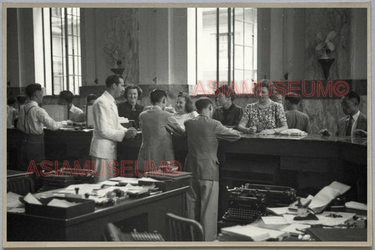 1940's Bank Western Women War HONG KONG VINTAGE PHOTO POSTCARD RPPC 605 香港舊照片明信片