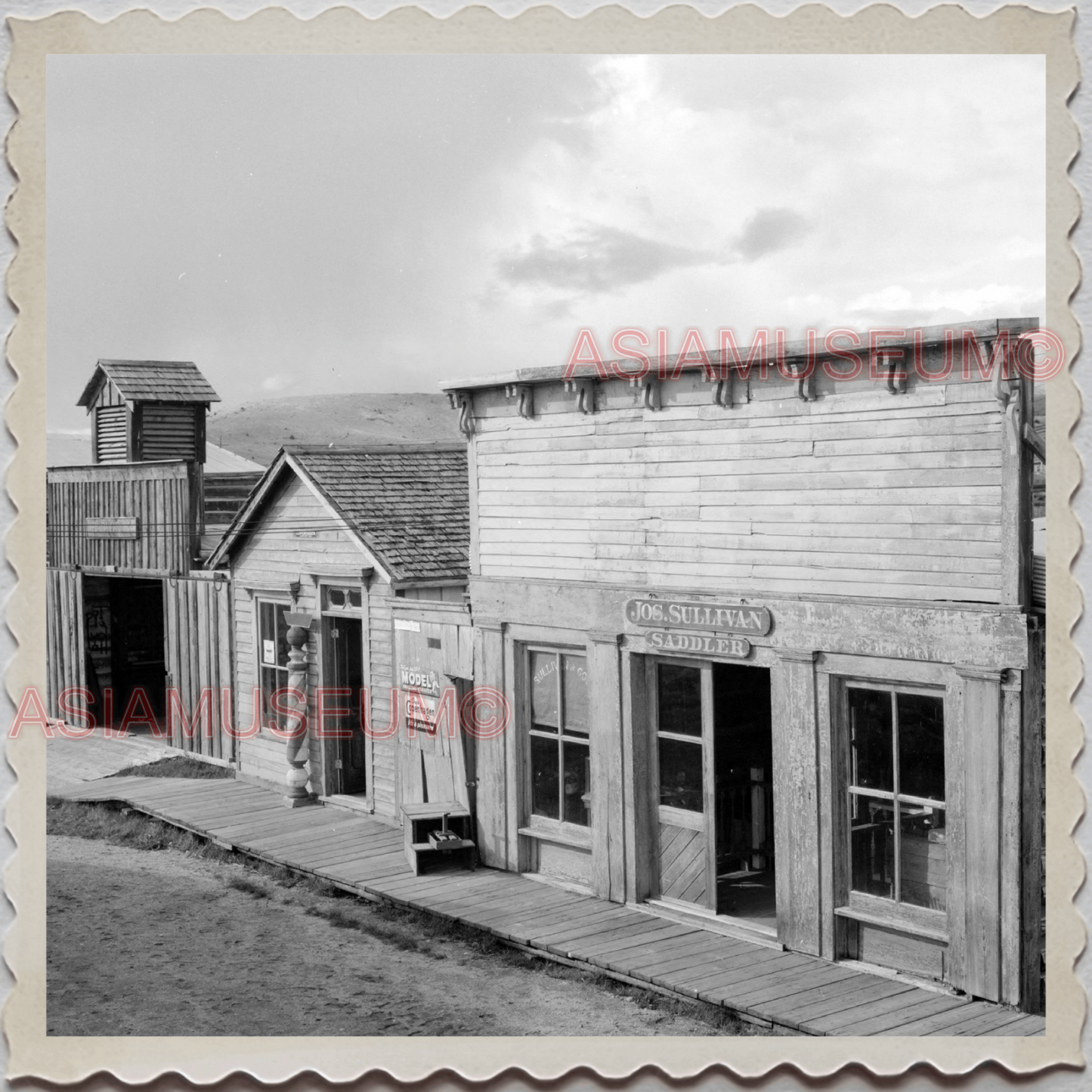 50s VIRGINIA CITY STOREY NEVADA RENO SHOP BUILDING STREET OLD USA Photo 12047