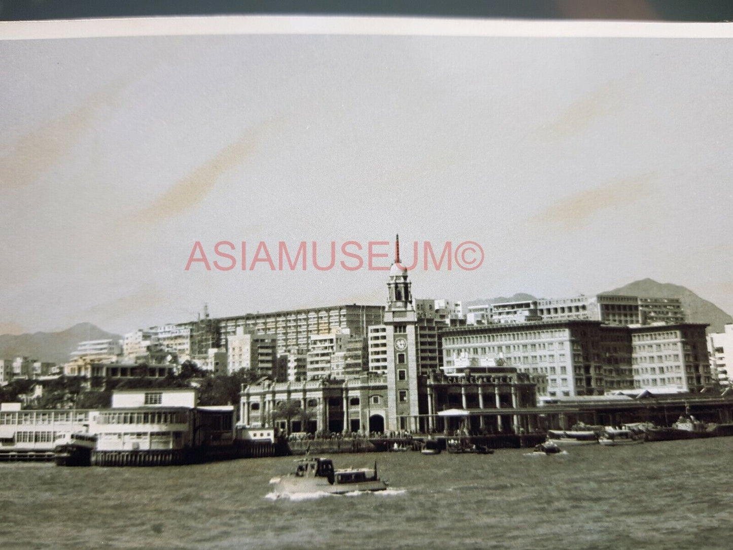 Hong Kong Panoramic Kowloon Ferry Terminal Clock Tower Photo Postcard RPPC #2609