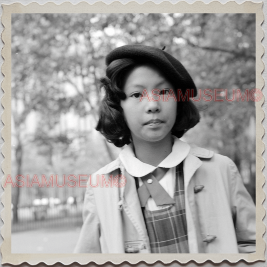 50s MANHATTAN NEW YORK CITY CHINATOWN ASIAN GIRLS SCHOOL PARK OLD USA Photo 8419