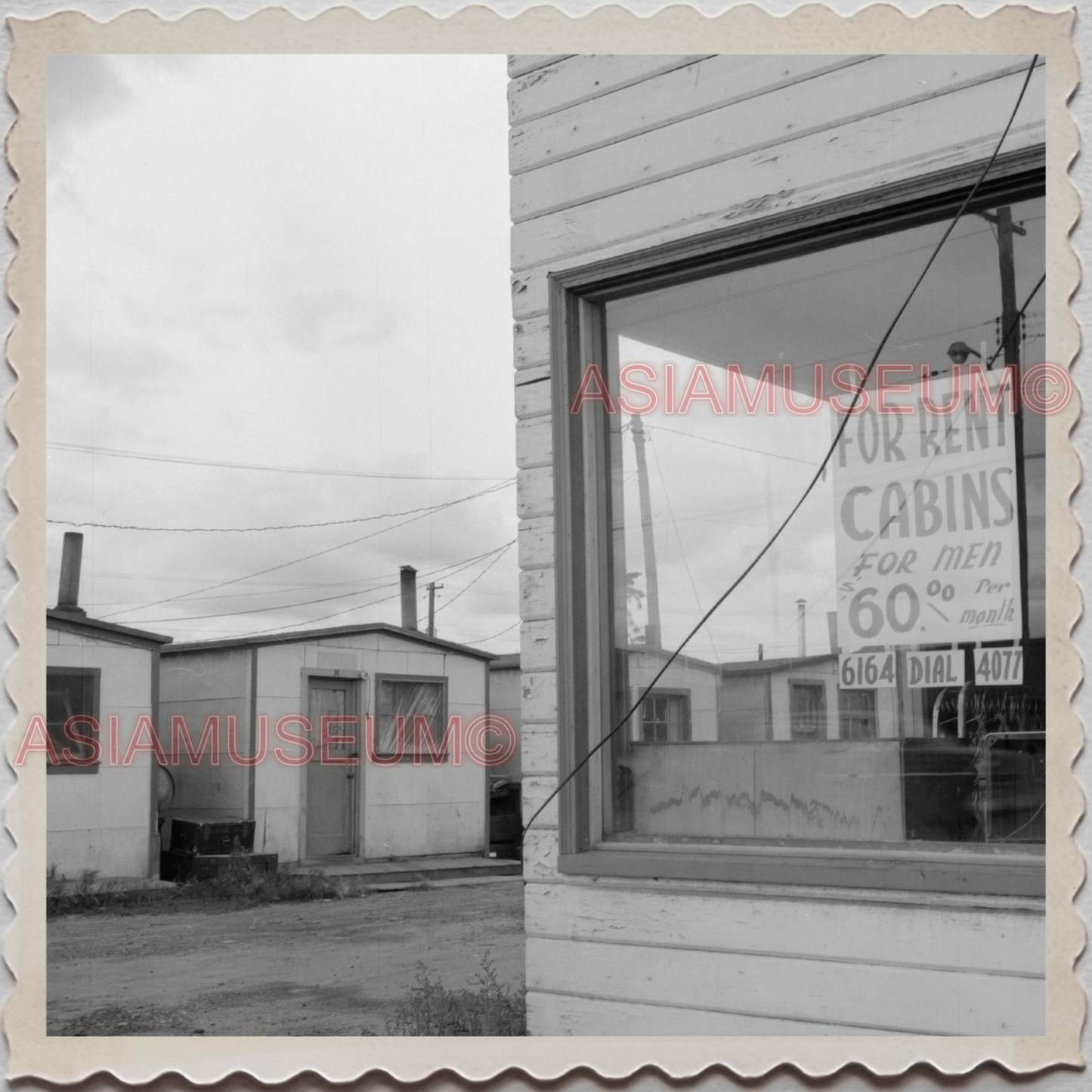 50s FAIRBANKS NORTH STAR BOROUGH ALASKA CITY MOTEL CABIN VINTAGE USA Photo 10759