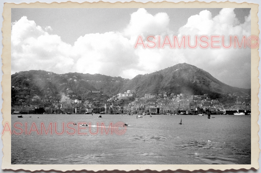 50s PHILIPPINES MANILA BAY SEA BEACH SCENERY MOUNTAIN HILL Vintage Photo 28507