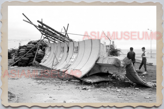 40's MACAU MACAO Ruin Demolish Monument Waterfront Old Vintage Photo 澳门旧照片 27737