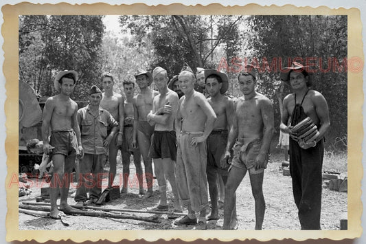 50s Vietnam War Group Ho Chi Minh Tank Army Gay Man Topless Vintage Photo #702