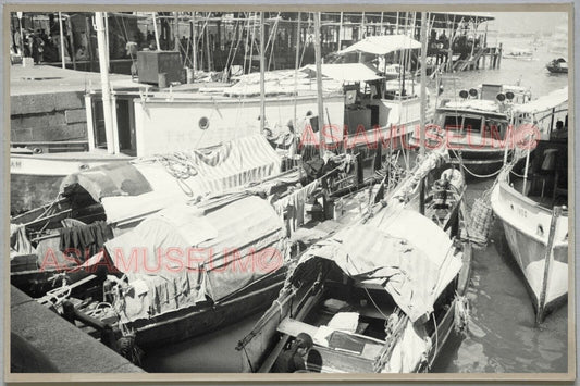 WW2 House Boat Pier Harbor HONG KONG VINTAGE PHOTO POSTCARD RPPC 1250 香港舊照片明信片