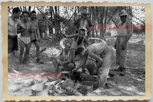 40s Jungle Army Vietcong Saigon Ho Chi Minh River Vietnam War Vintage Photo #651