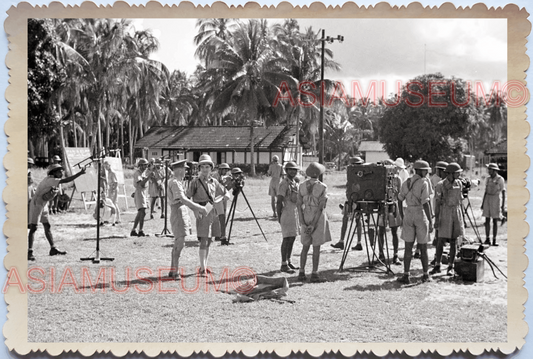 WW2 Rubber Gas Mask Worker Factory British Army  Vintage Singapore Photo 28464