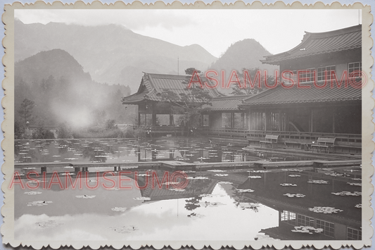 WW2 1950s JAPAN NIKKO TOKYO MOUNTAIN HILL LAKE TEA HOUSE  Vintage Photo #7254