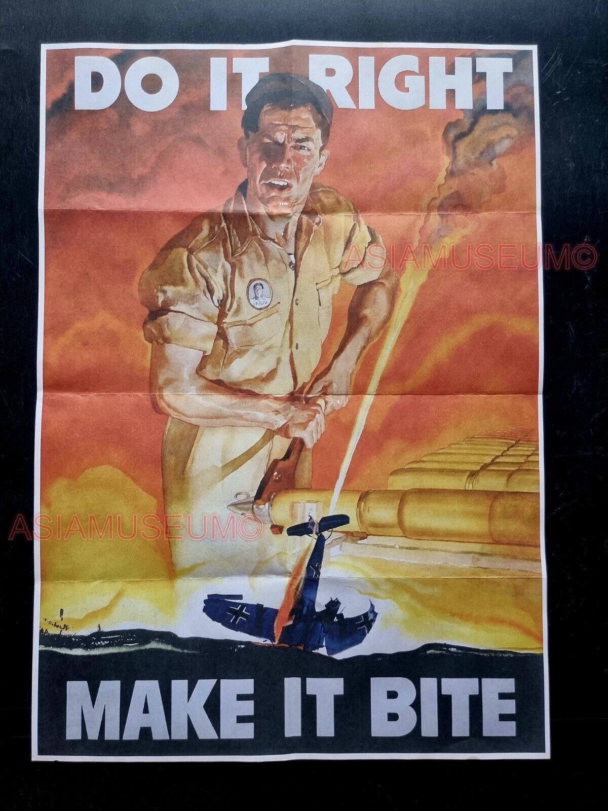 1942 WW2 USA AMERICA AIRCRAFT DO IT RIGHT MAKE IT BIKE WAR PROPAGANDA POSTER 545