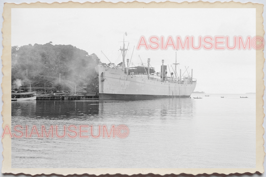 50s PHILIPPINES LUZON MANILA PLEASANTVILLE PORT HOLLAND SHIP Vintage Photo 29460