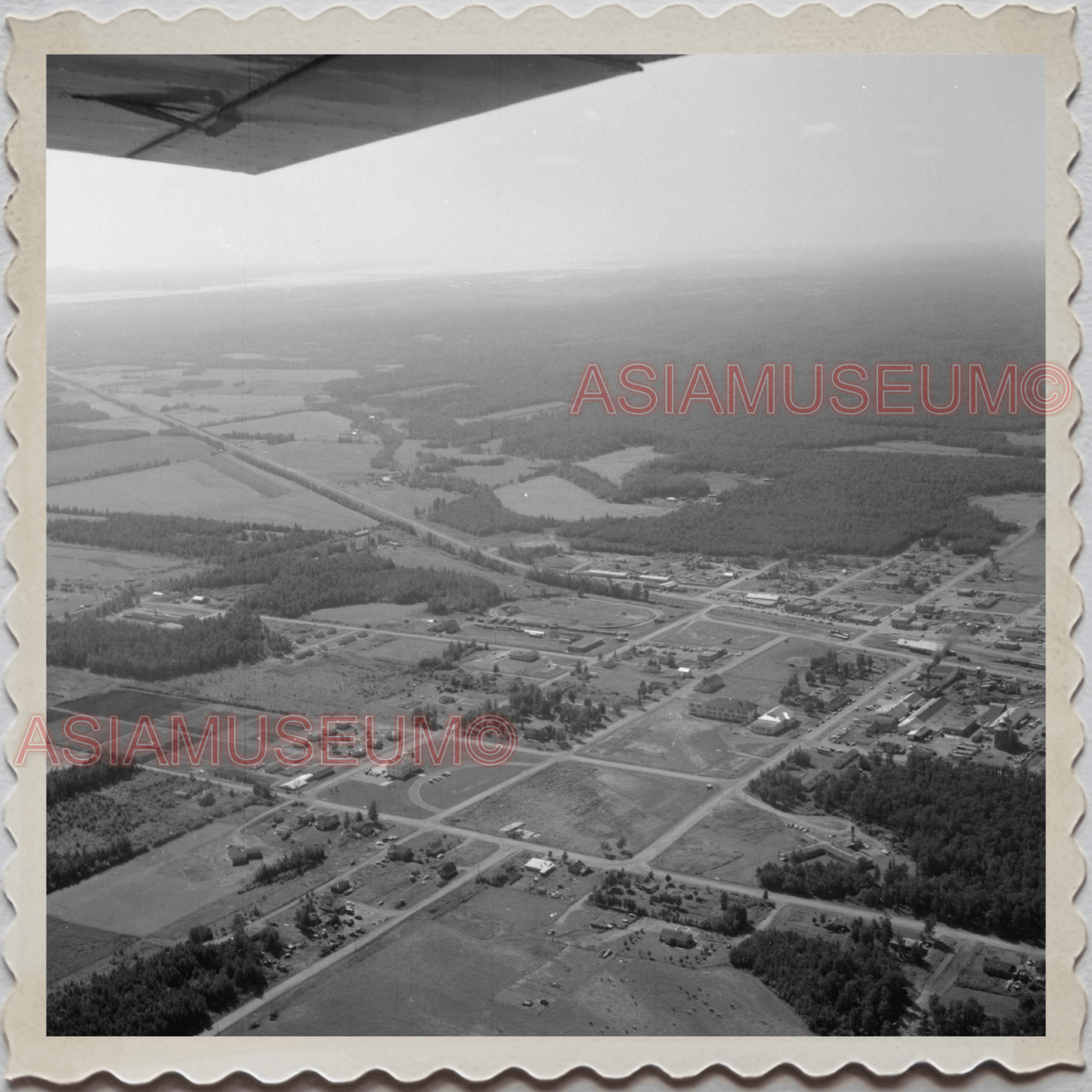 50s PALMER CITY Matanuska-Susitna ALASKA AERIAL VIEW  VINTAGE USA Photo 10245