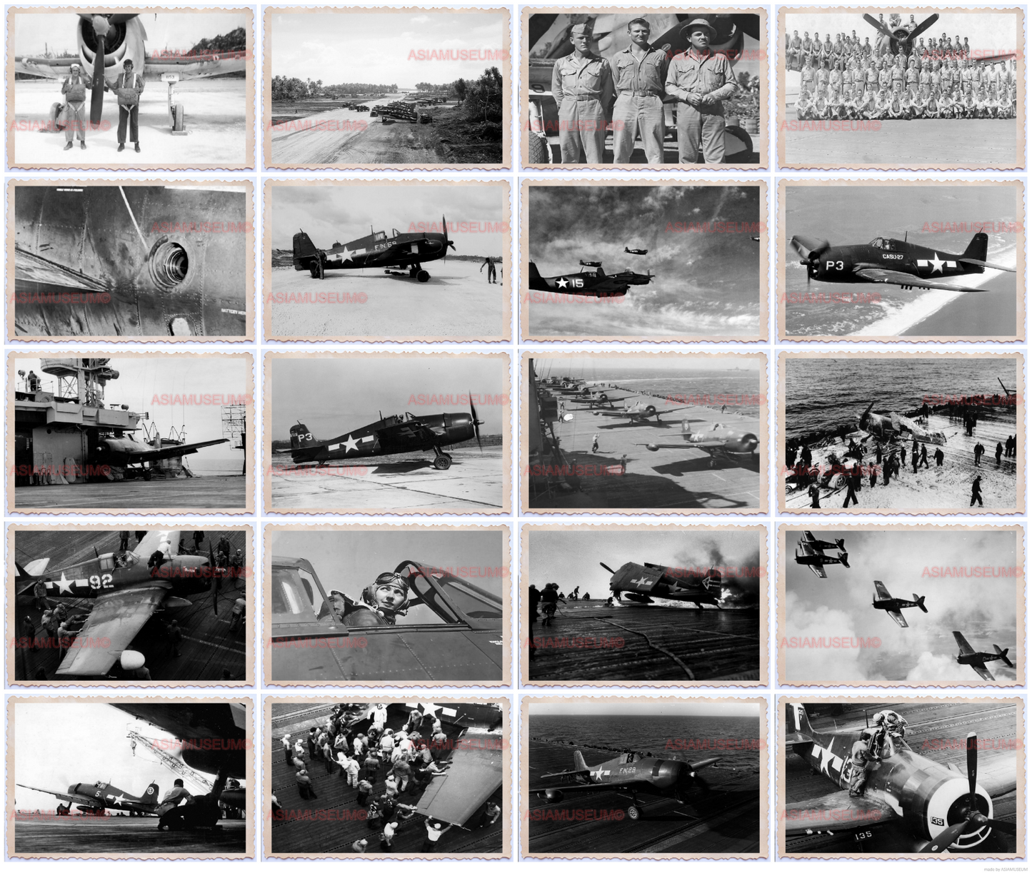 LOT 255pcs WW2 AMERICA Grumman Hellcat Aircraft Carrier NAVY Warship Old Photo