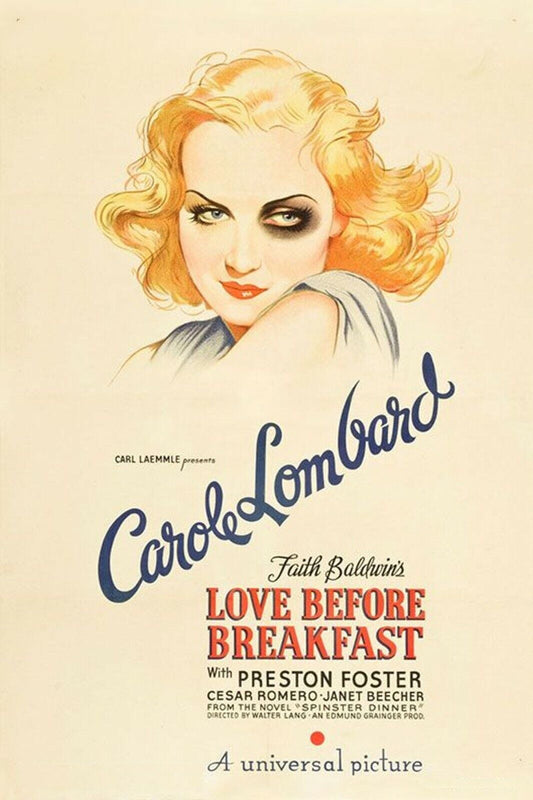 Vintage Love Before Breakfast Movie Poster Carole Lombard Ads Women Postcard #32