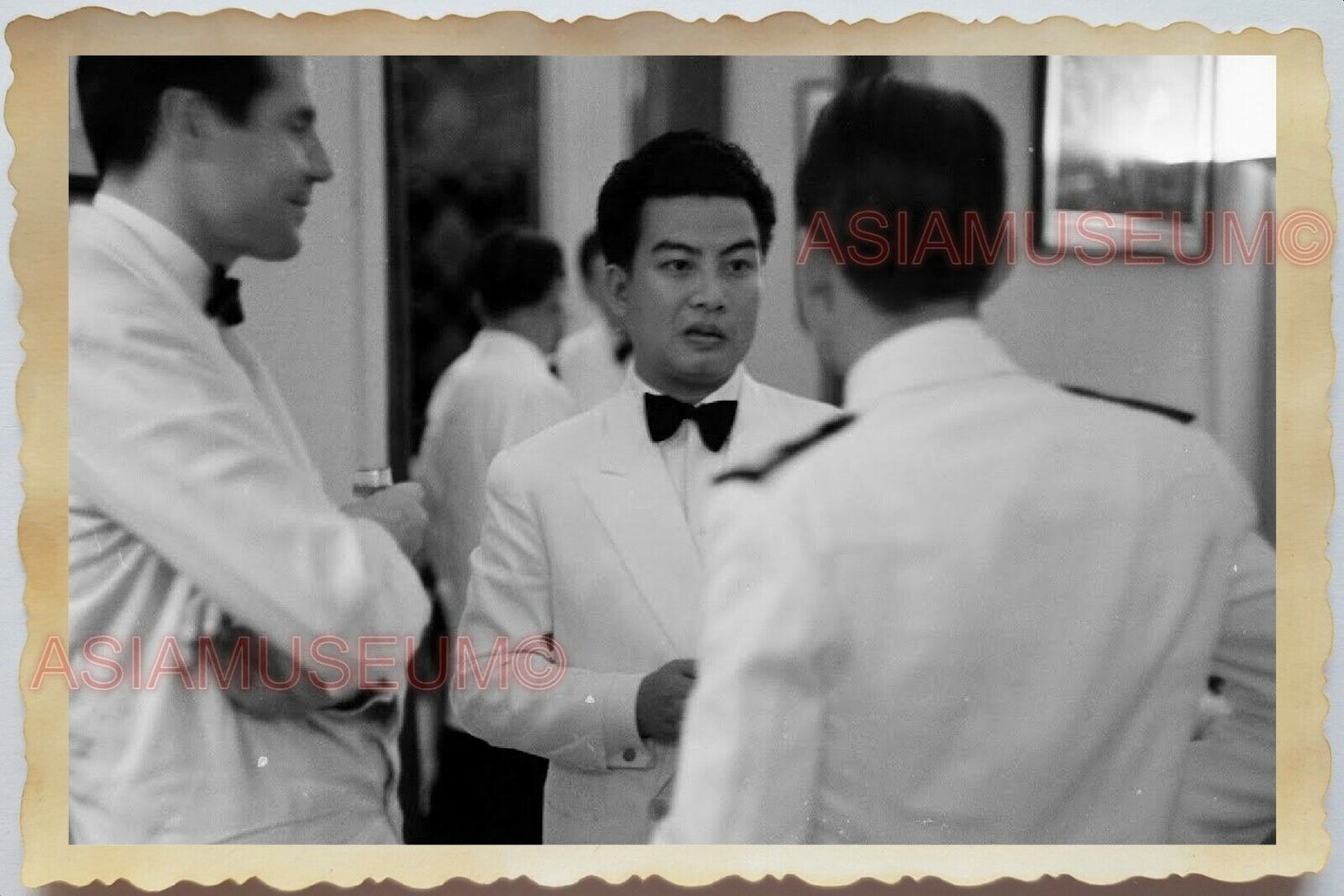 50s Vietnam War Cambodia Sihanouk French General Dance Party Vintage Photo #751