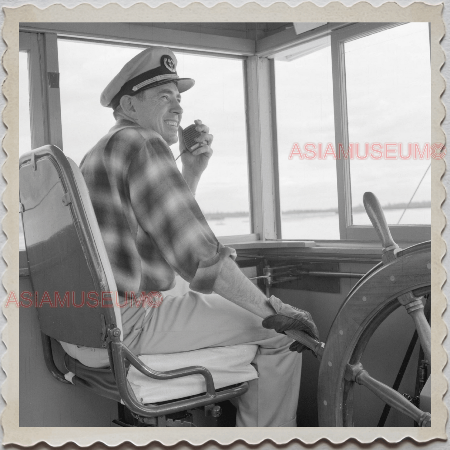 50s FAIRBANKS NORTH STAR BOROUGH ALASKA SHIP CAPTAIN HAT VINTAGE USA Photo 7953