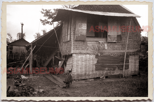 50s PHILIPPINES MANILA CITY VILLAGE LUZON ISLAND HOUSE HUT  Vintage Photo 27351