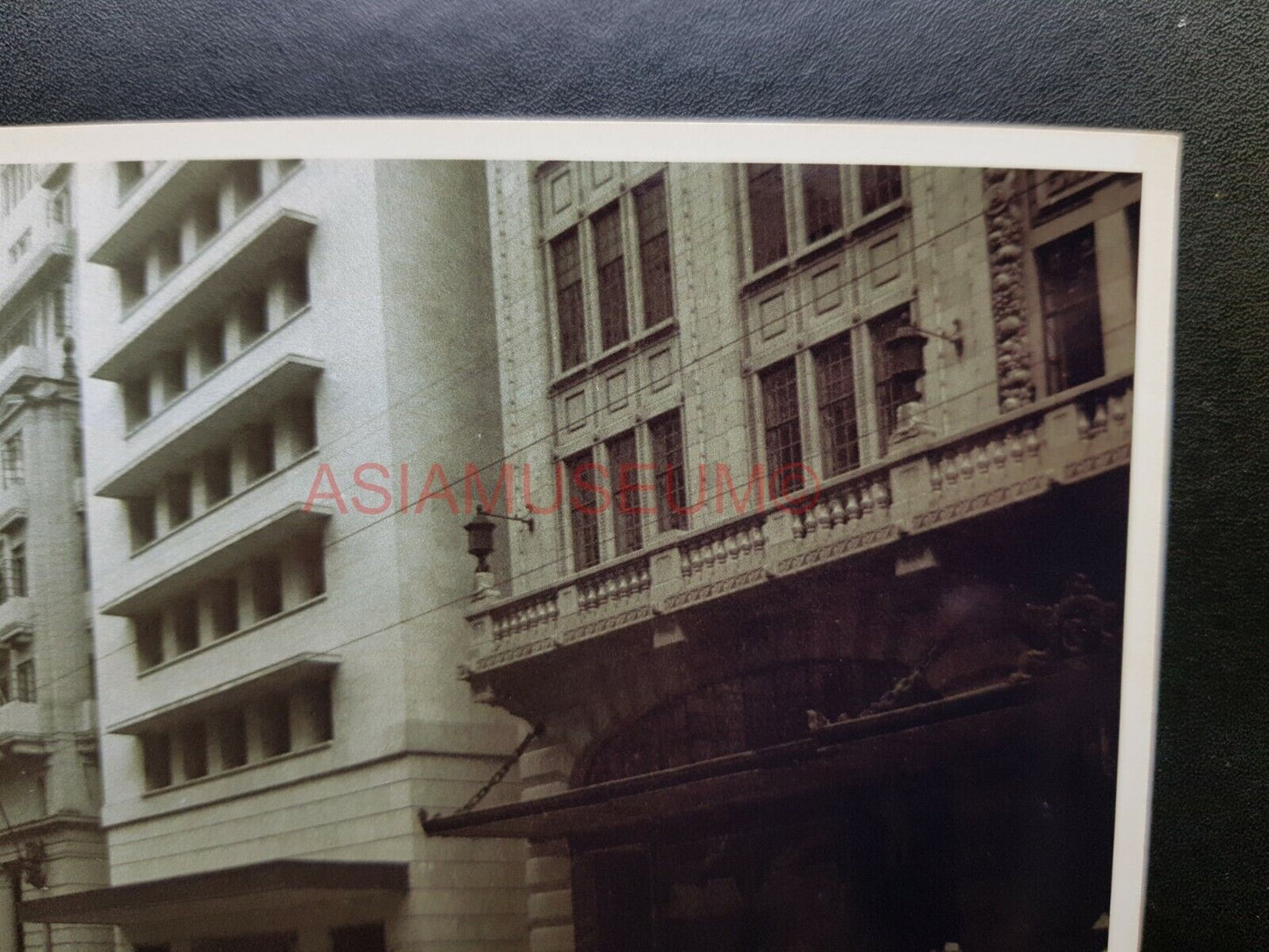 Central Double Decker Bus Rickshaw Des Voeux Hong Kong Photo Postcard RPPC 1673