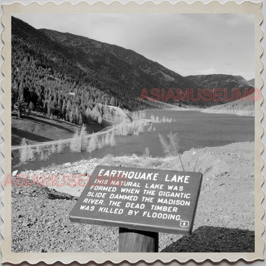 50s EARTHQUAKE LAKE MADISON COUNTY MONTANA MOUNTAIN VINTAGE OLD USA Photo 8727