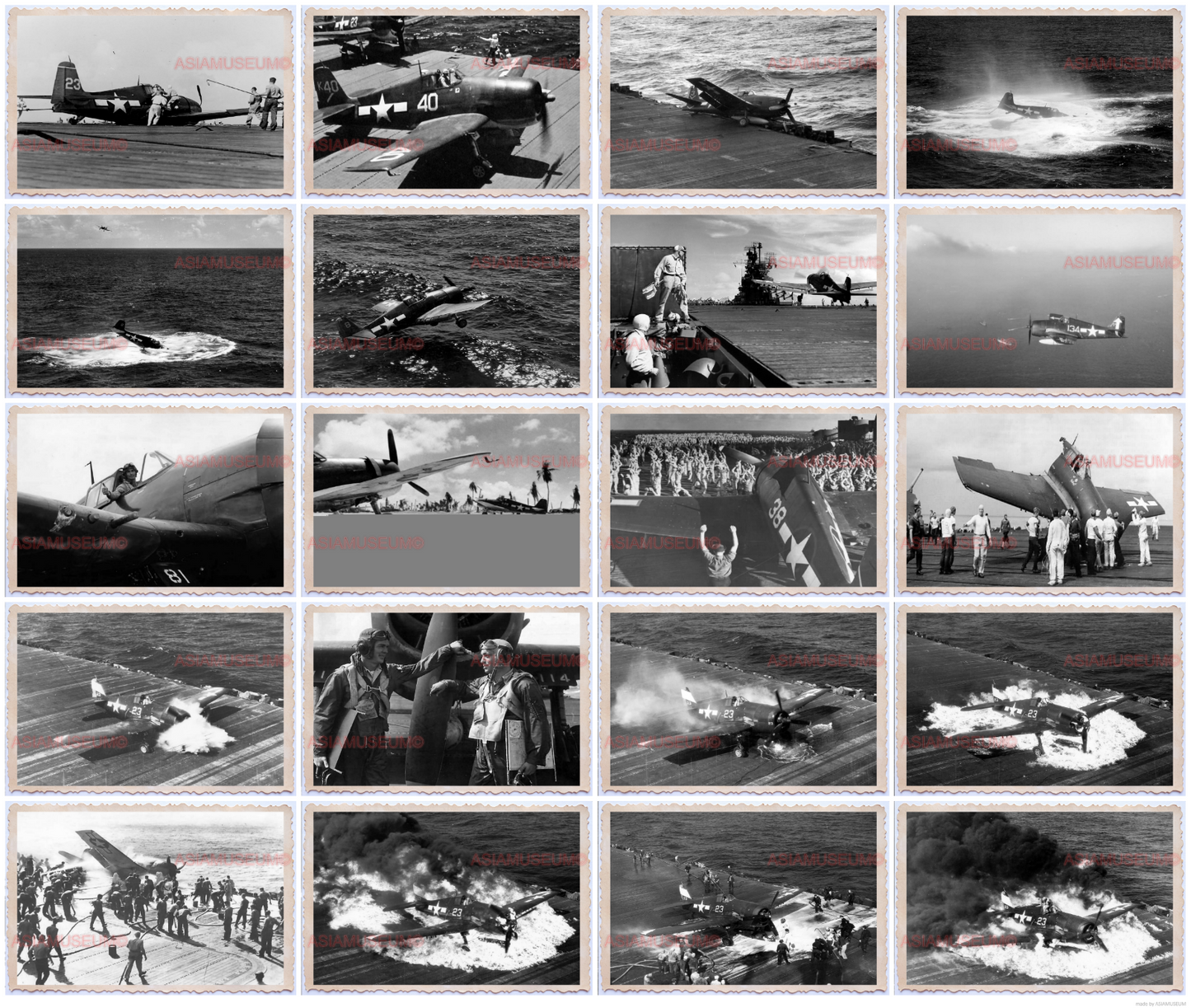 LOT 255pcs WW2 AMERICA Grumman Hellcat Aircraft Carrier NAVY Warship Old Photo