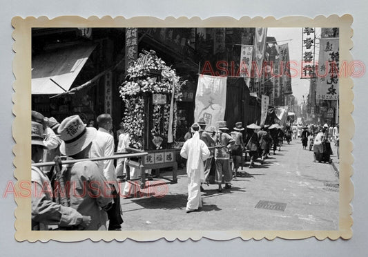 QUEEN VICTORIA ROAD STREET SCENE FLOWER FUNERAL HONG KONG Photograph 23152 香港旧照片