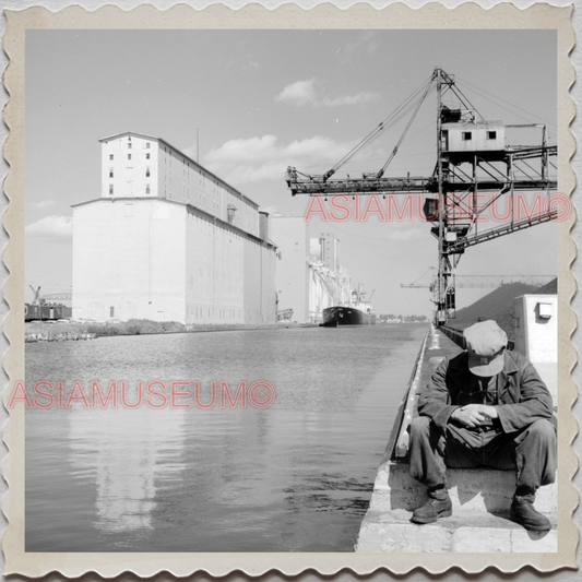 50s DULUTH PORT LAKE SUPERIOR MINNESOTA SAILOR US VINTAGE USA AMERICA Photo 9197