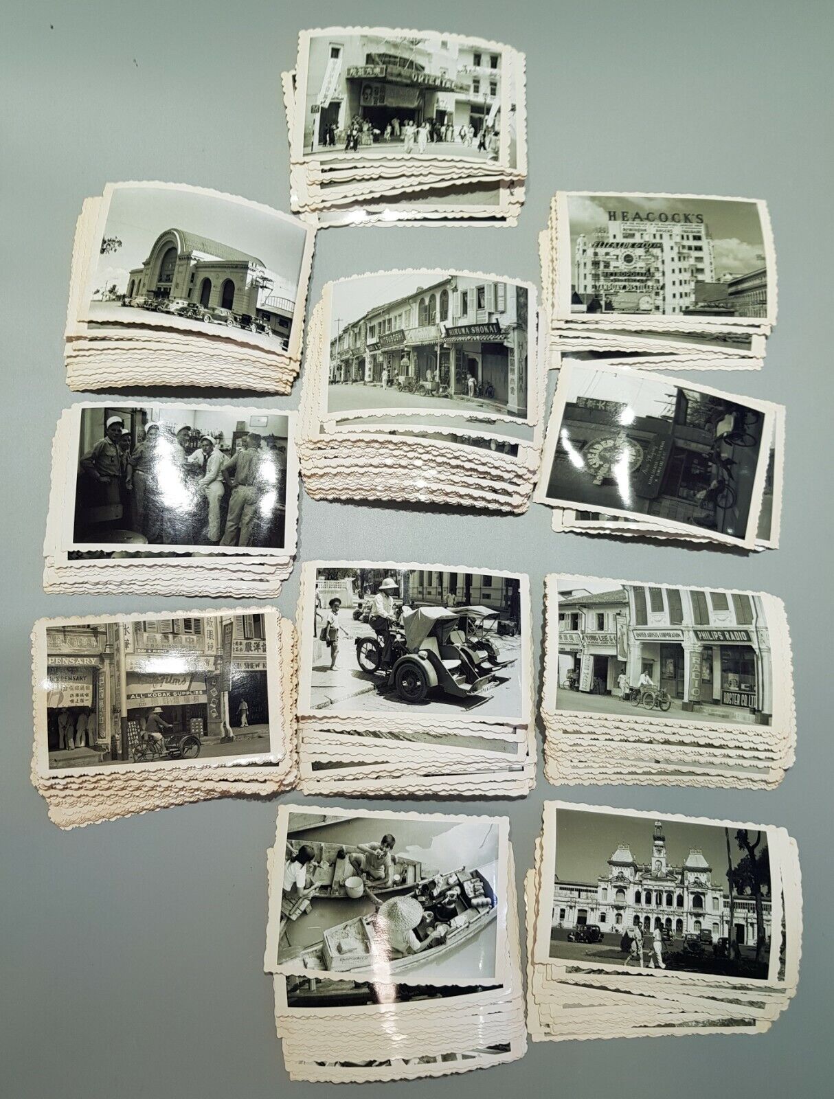 50pcs WW2 to 1950s CHINA VIETNAM HONG KONG SINGAPORE THAILAND B&W VINTAGE PHOTO