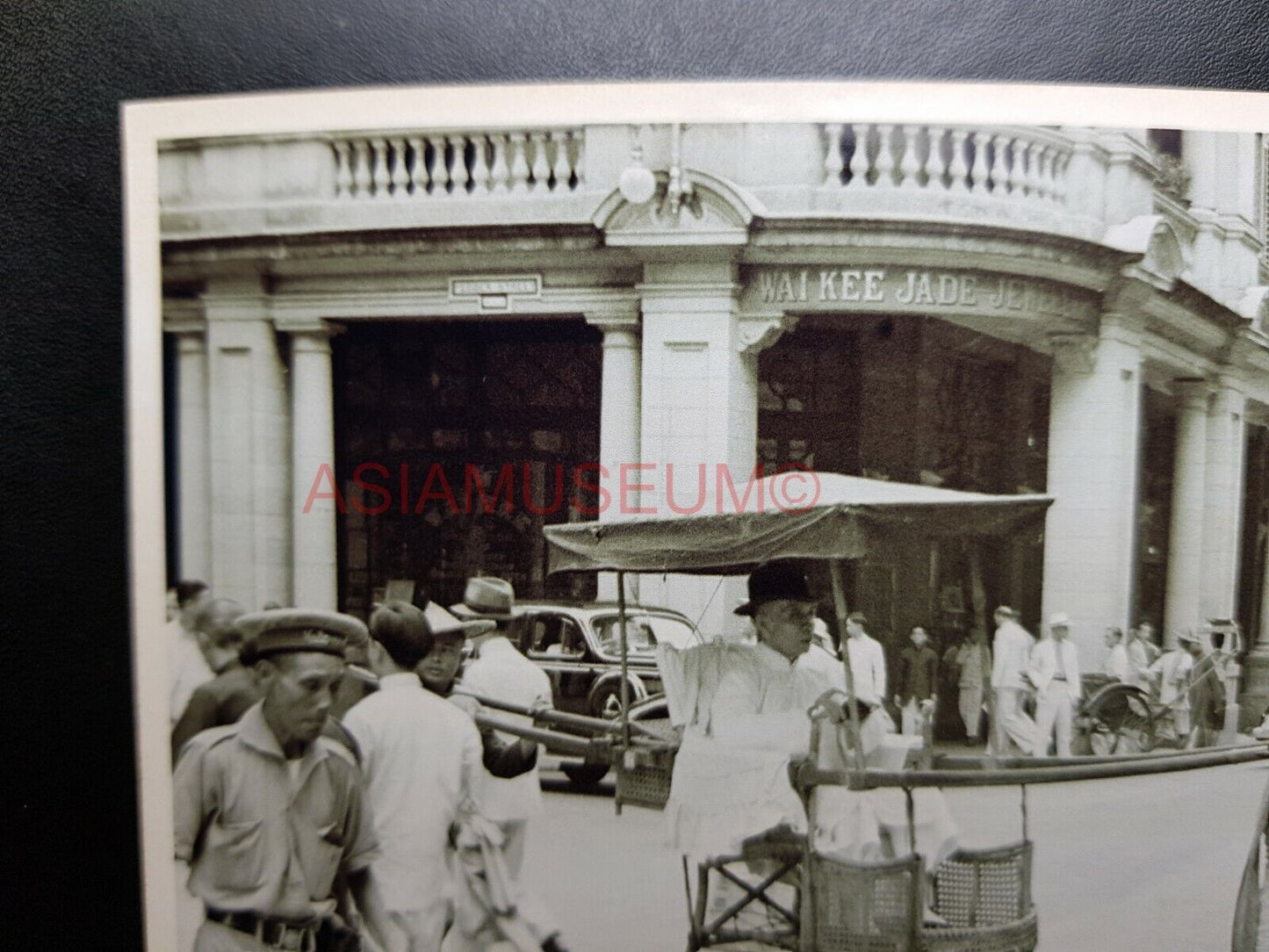 King's Road Litter Chair Central Des Tram Voeux Hong Kong Photo Postcard RPPC