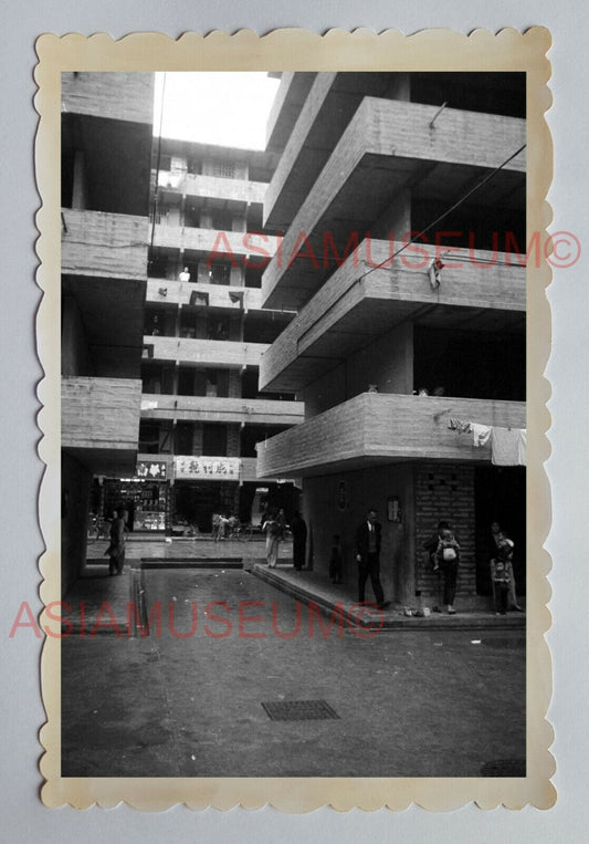 SHEK KIP MEI HOUSING FLAT APARTMENT SHOP B&W Vintage HONG KONG Photo 23278 香港旧照片