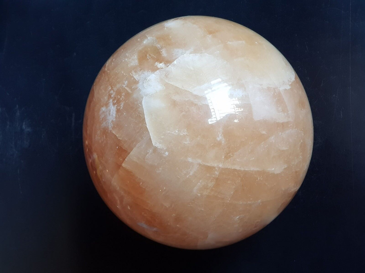 46.3LB NATURAL CITRINE Yellow Calcite Quartz Crystal Sphere BALL HEALING point