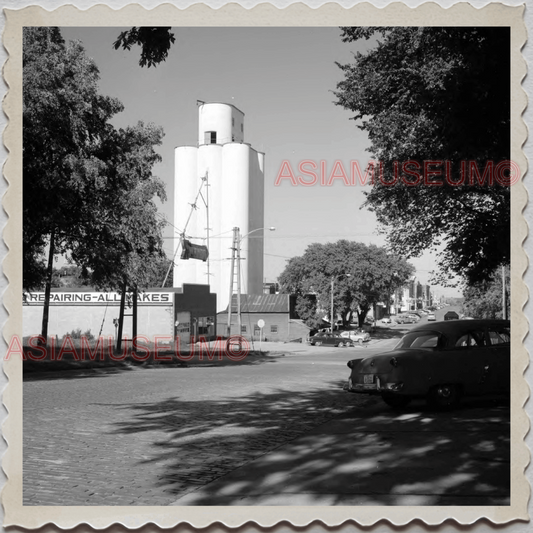 50s WAHOO NEBRASKA SAUNDERS COUNTY TRAIN RAILWAY CARS VINTAGE USA Photo 11932