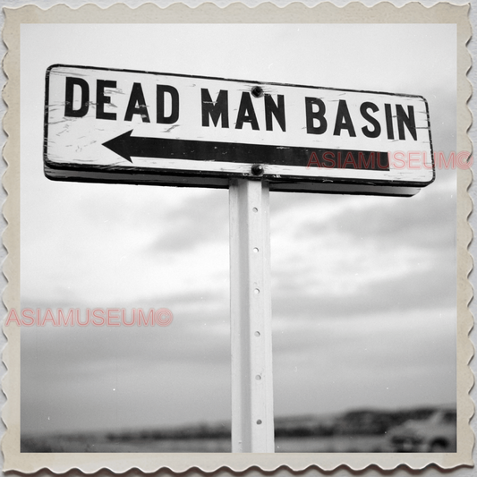 50s YELLOWSTONE NATIONAL PARK WYOMING DEAD MAN BASIN SIGN VINTAGE USA Photo 8552