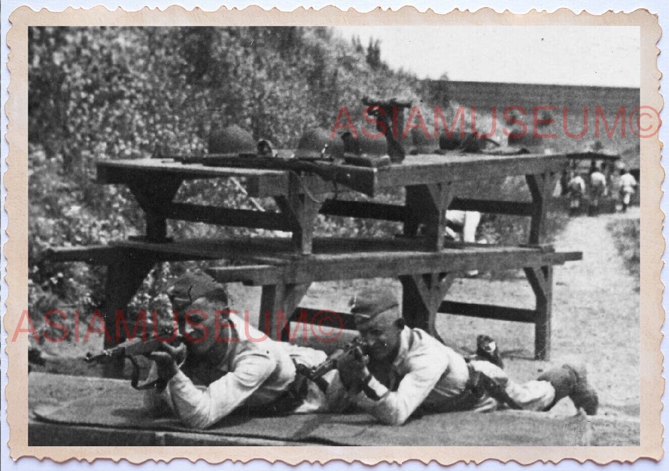 WWii D-DAY NORMANDY EUROPE ARMY Soldier War Sniper Training Shooting  Photo A83