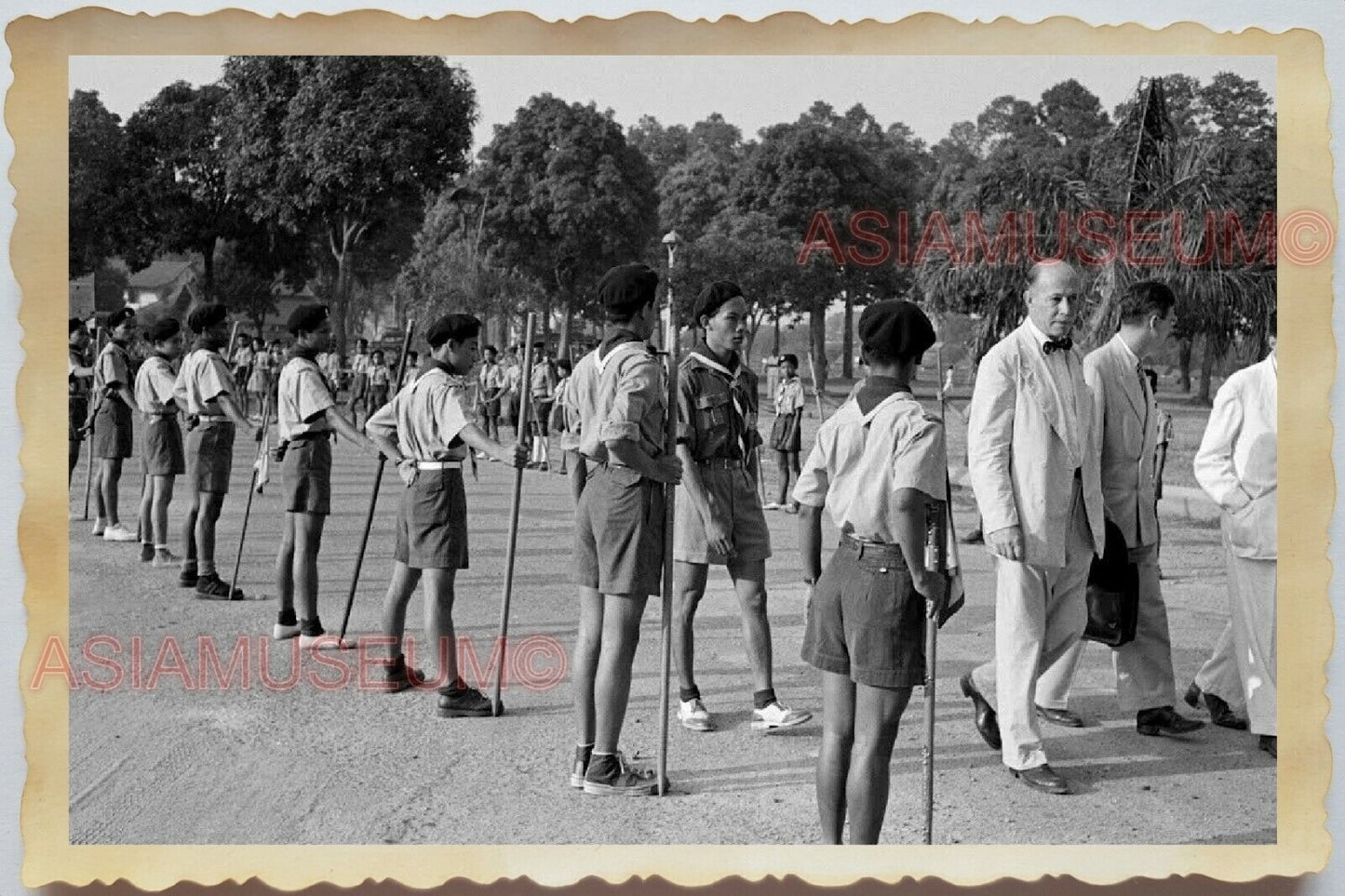 50s Vietnam Indochina USA Army Chief Scout General Boy WAR War Vintage Photo 820