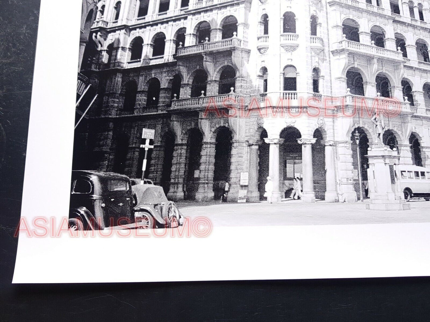 WW2 POST OFFICE Hong Kong British Building Street Scene Road Vintage Photo 香港老照片