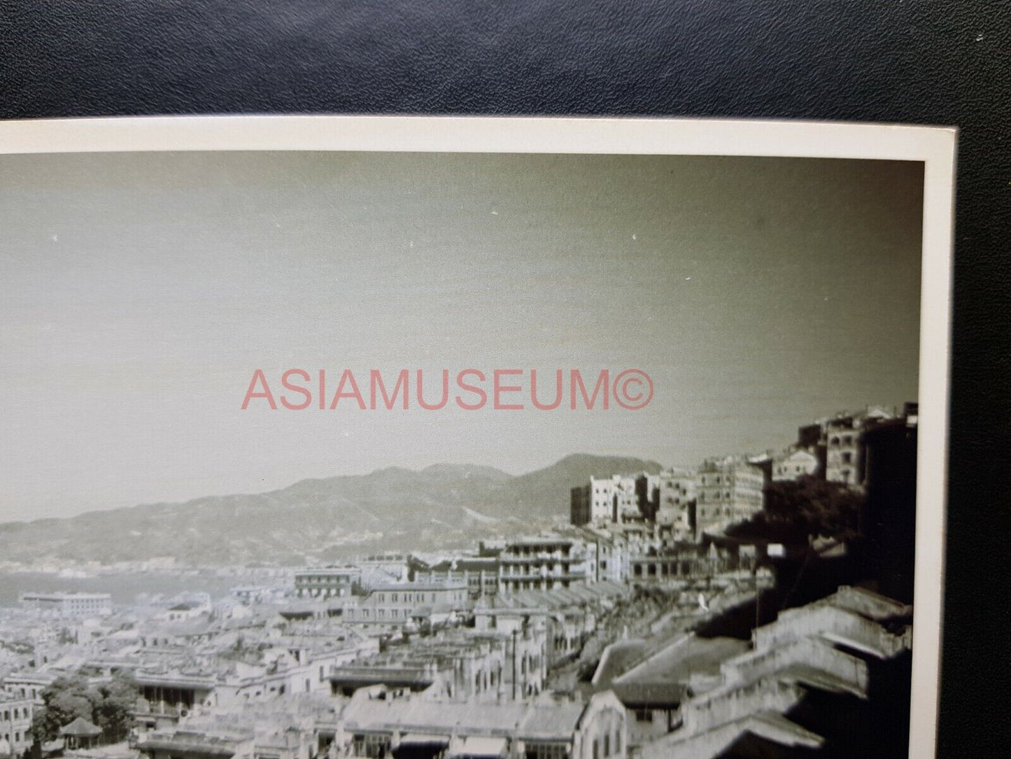 City Sky Kowloon Harbor Sea View Building House Hong Kong Photo Postcard RPPC