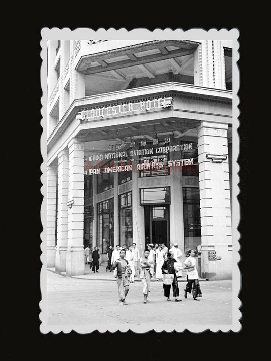 1950s Gloucester Hotel BRITISH COLONIAL BUILDING man Hong Kong Photograph #1319